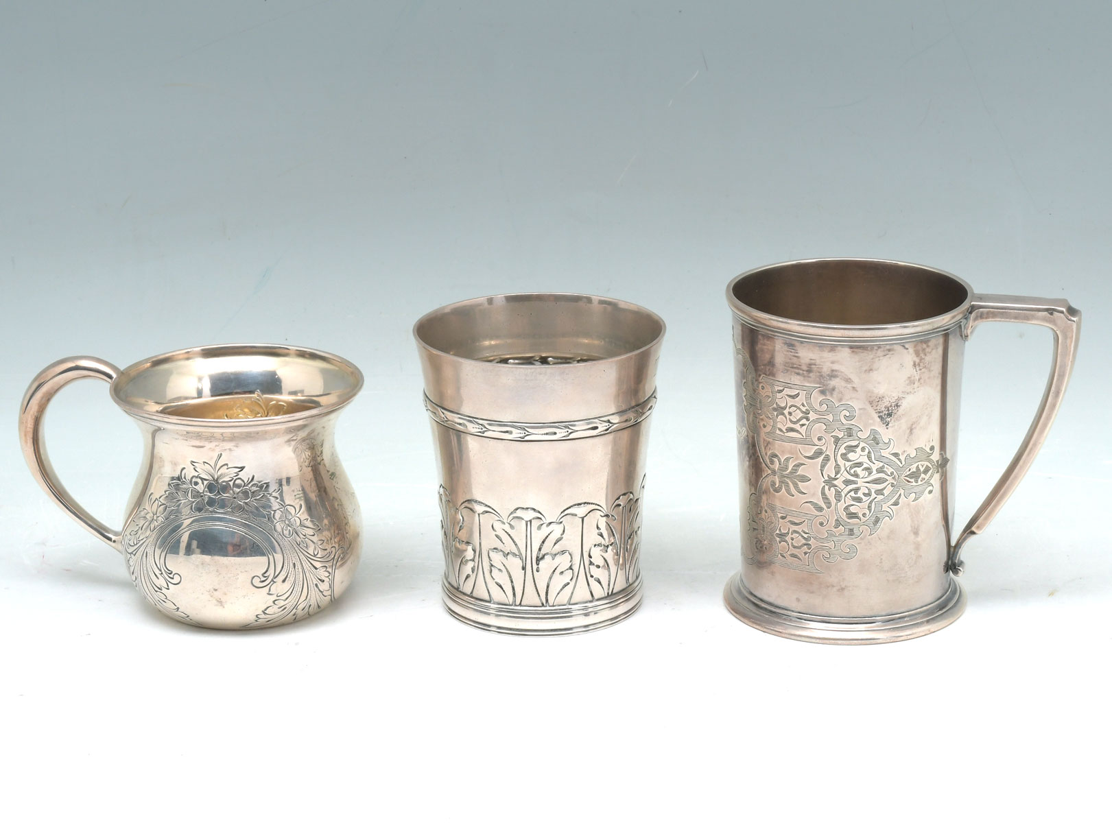 3 PC STERLING SILVER CUP COLLECTION  36c935