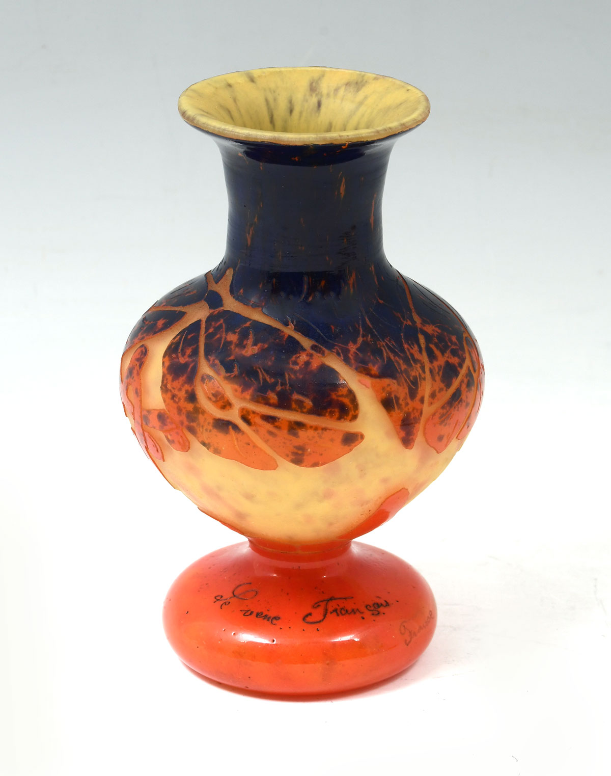 LAVERRE FRANCOIS FRENCH CAMEO VASE: