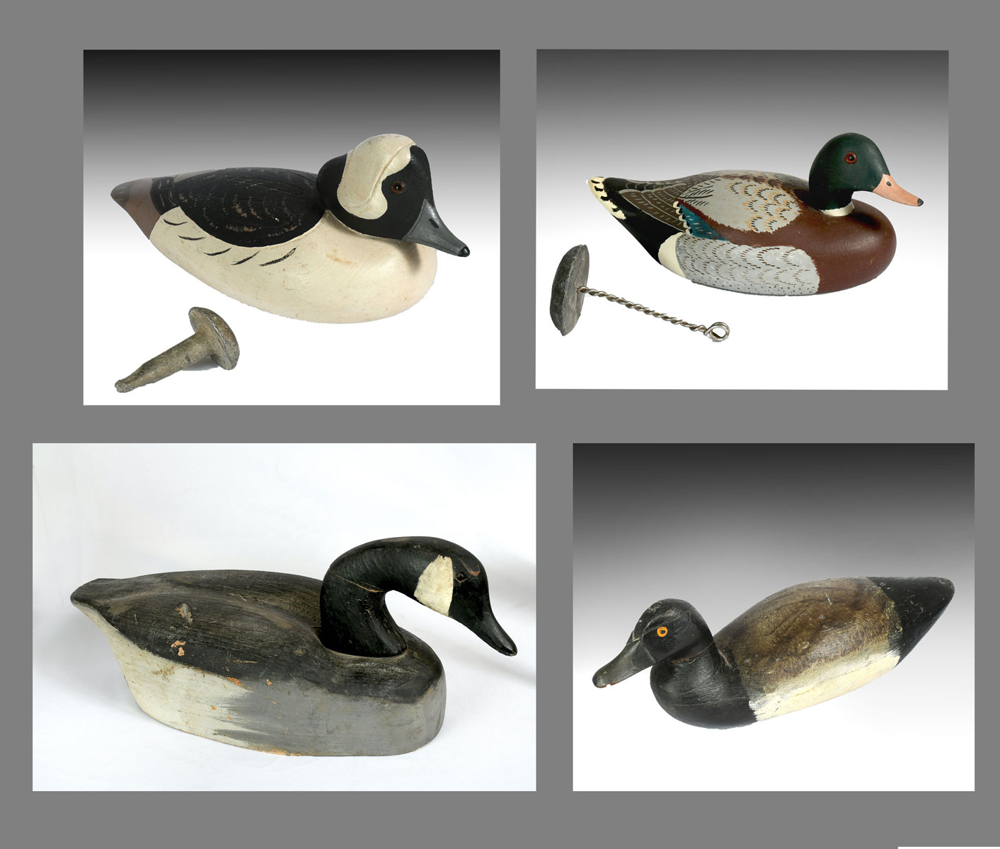 4 PC DECOY COLLECTION: 1) Charles