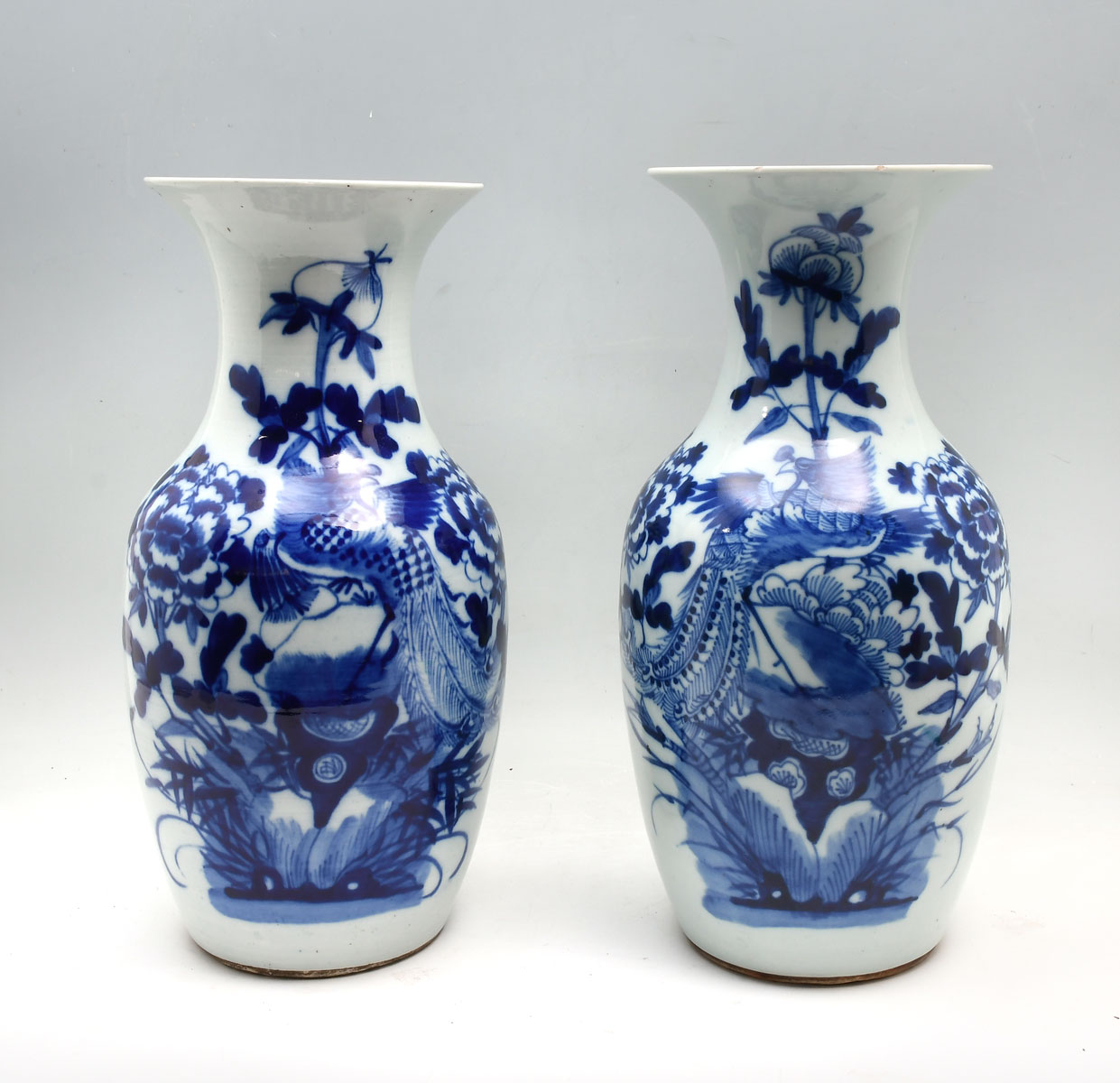 PAIR CHINESE QING DYNASTY BLUE 36c991