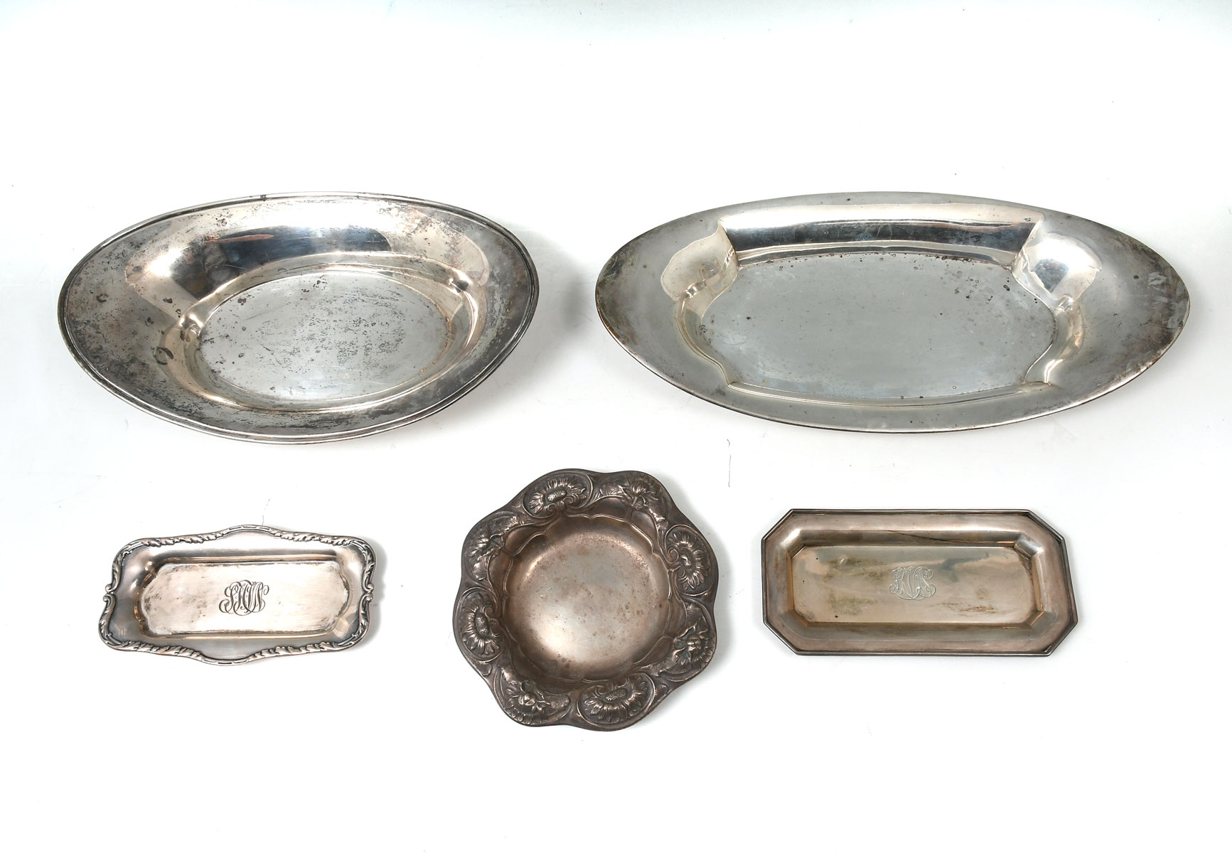 5 PC. STERLING SILVER BOWLS & TRINKET