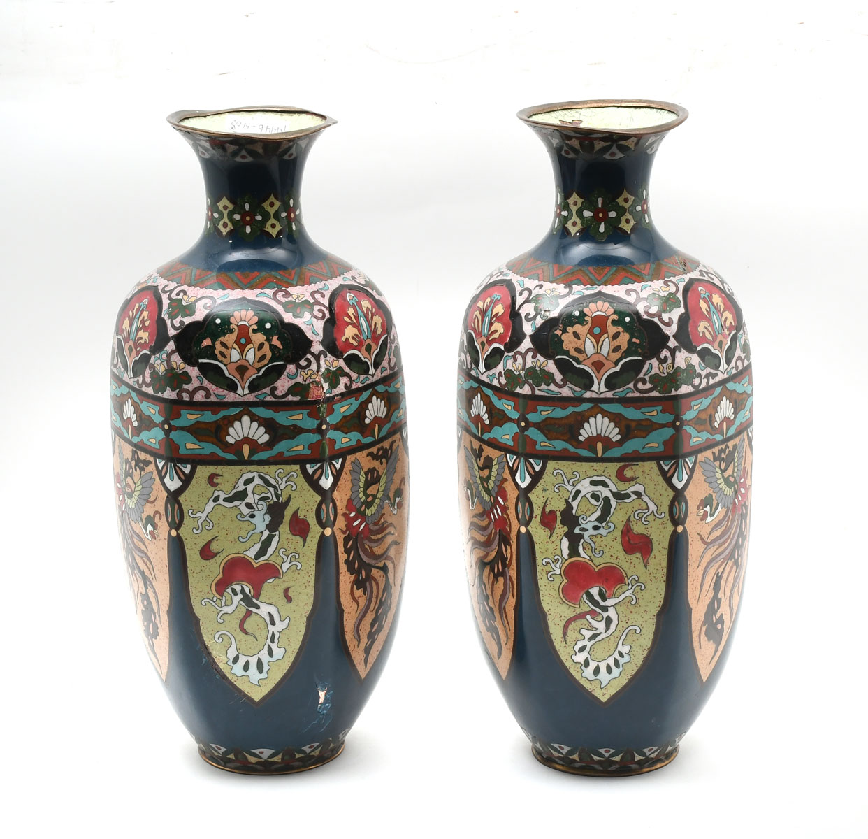 PAIR OF TALL JAPANESE MEIJI PERIOD