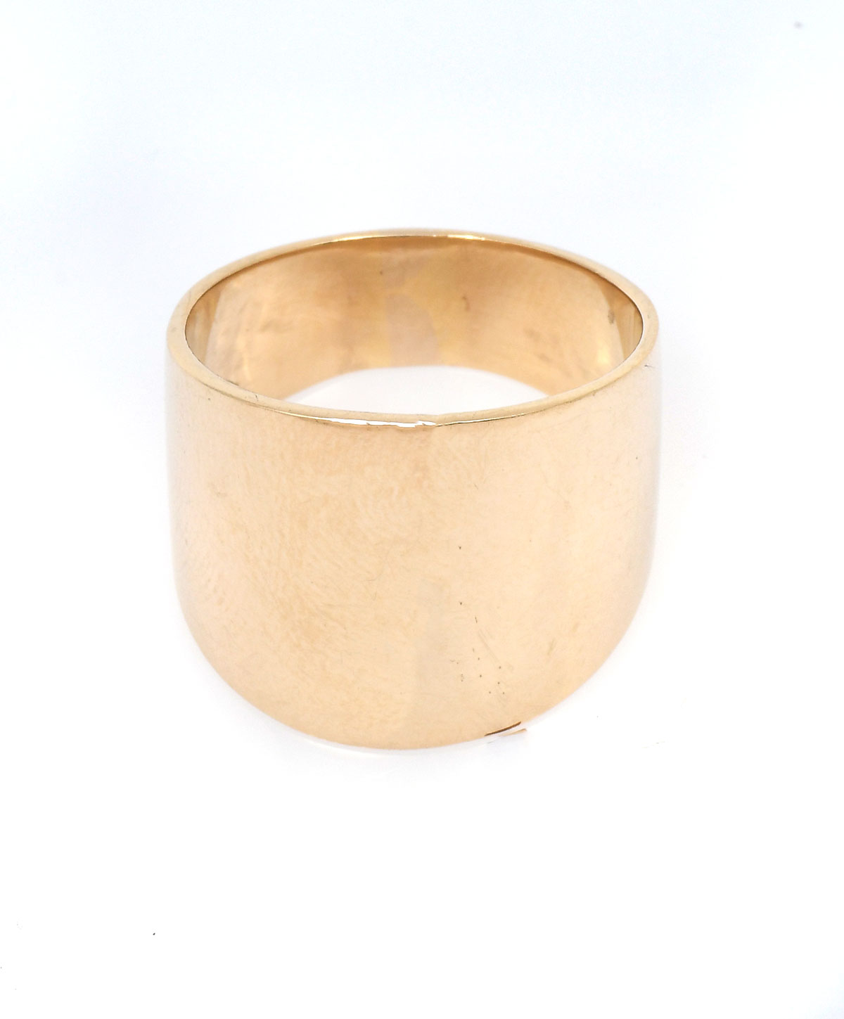 14K MID CENTURY CIGAR BAND RING: