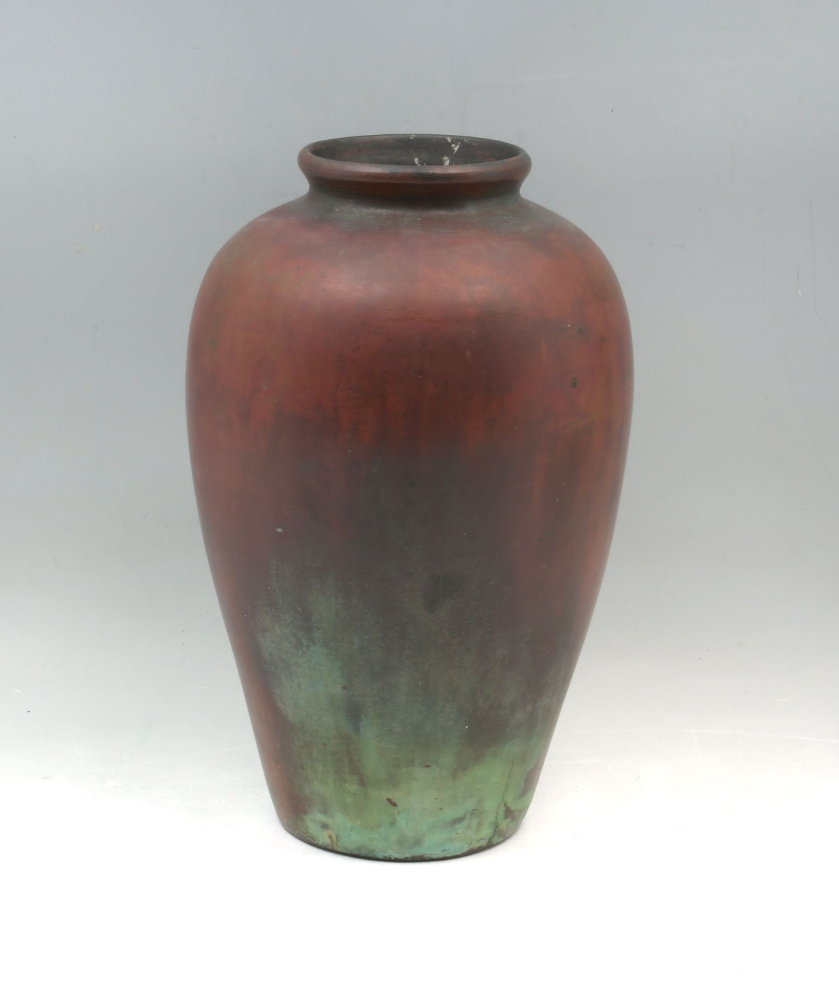 CHARLES CLEWELL COPPER PATINATED POTTERY