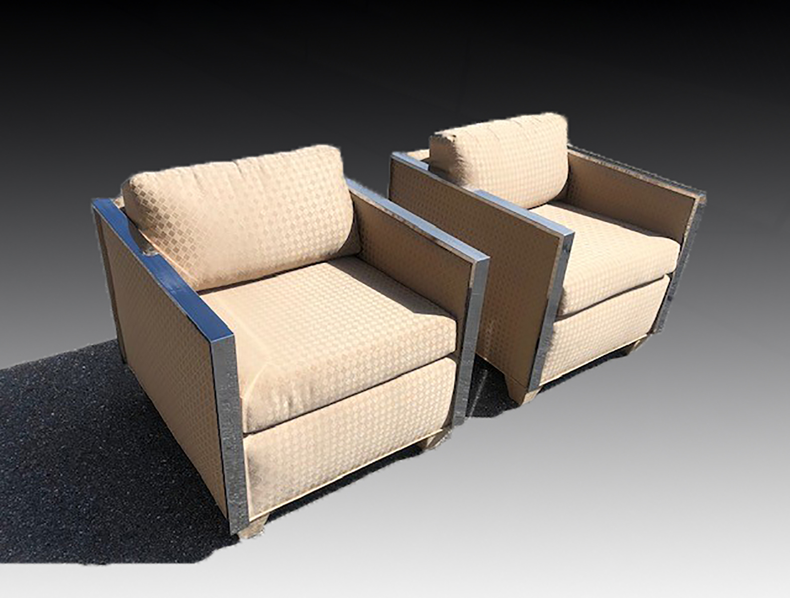 PAIR OF MILO BAUGHMAN CUBE LOUNGE 36ca8f