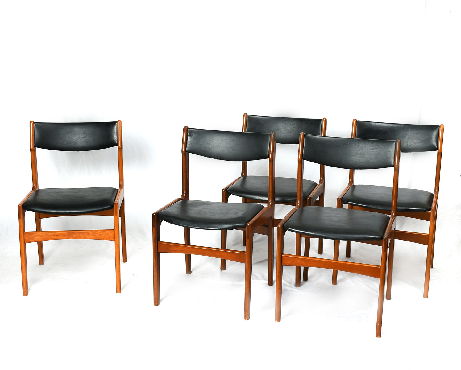 5 DANISH MID-CENTURY MODERN CHAIRS: