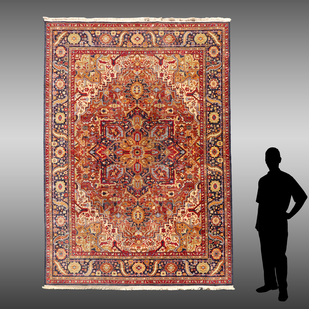 MACHINE WOVEN WOOL RUG, POSSIBLY KARASTAN,