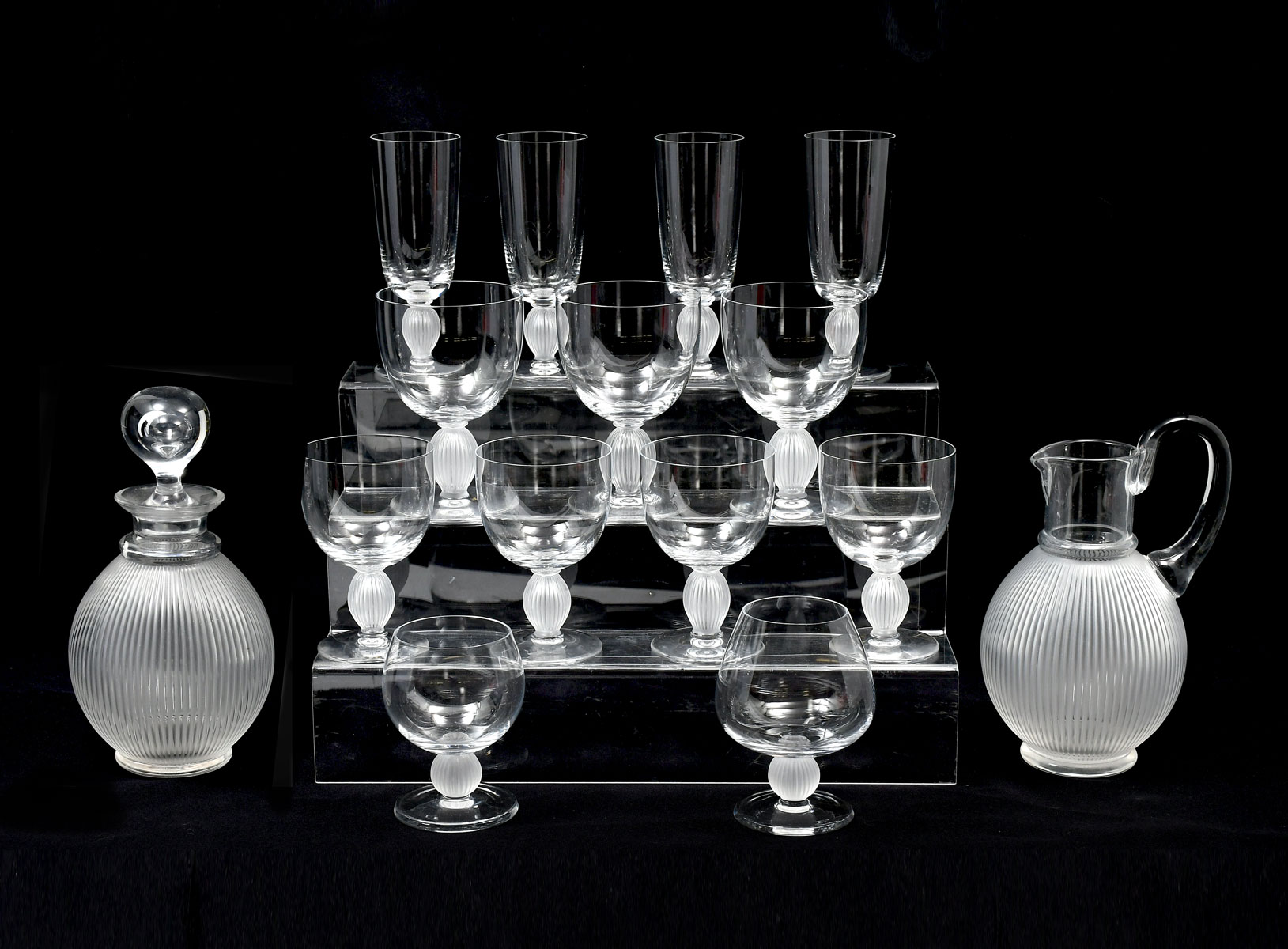 FRENCH LALIQUE LANGEAIS STEMWARE 36caaa