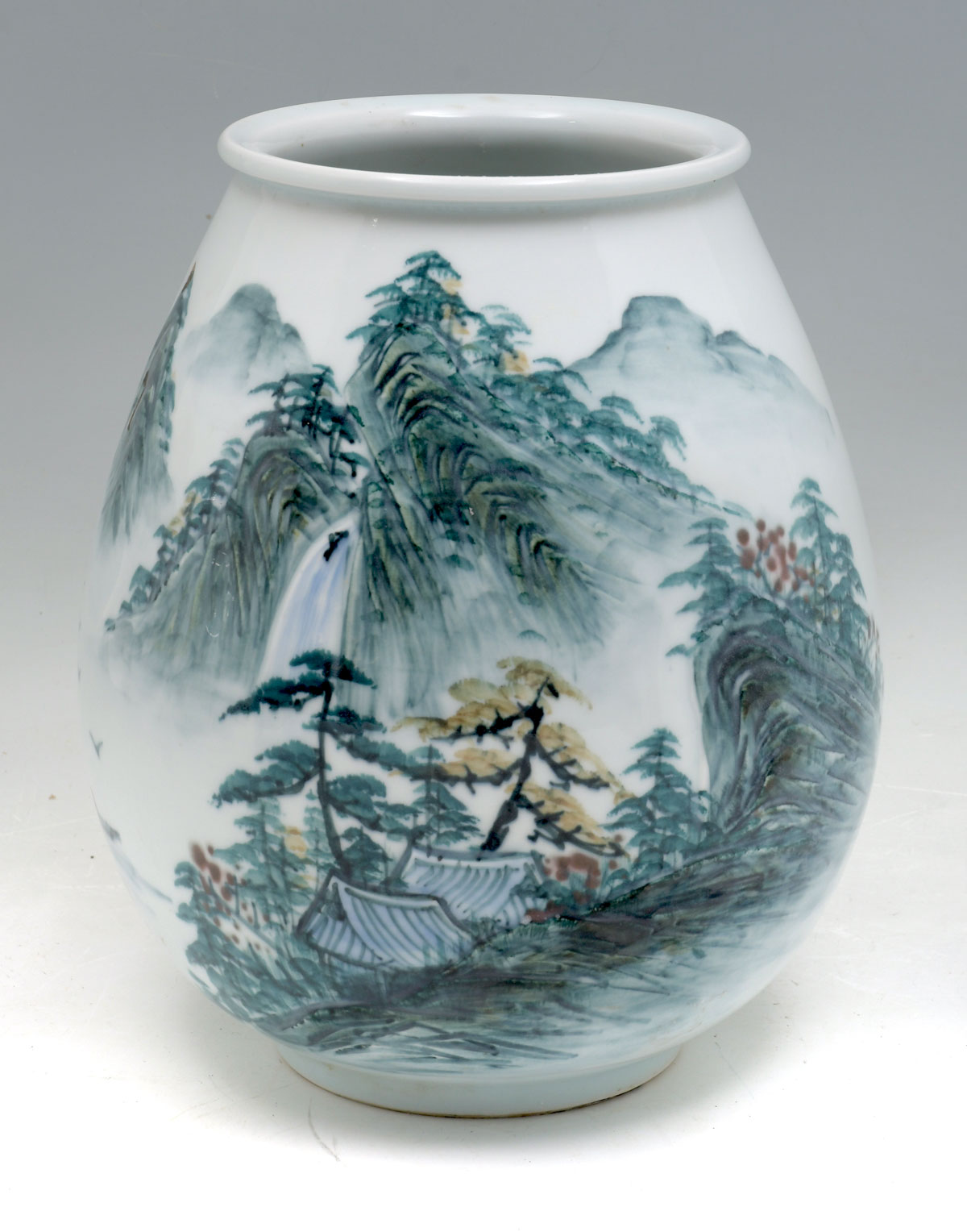 JAPANESE SCENIC PORCELAIN VASE  36cae1