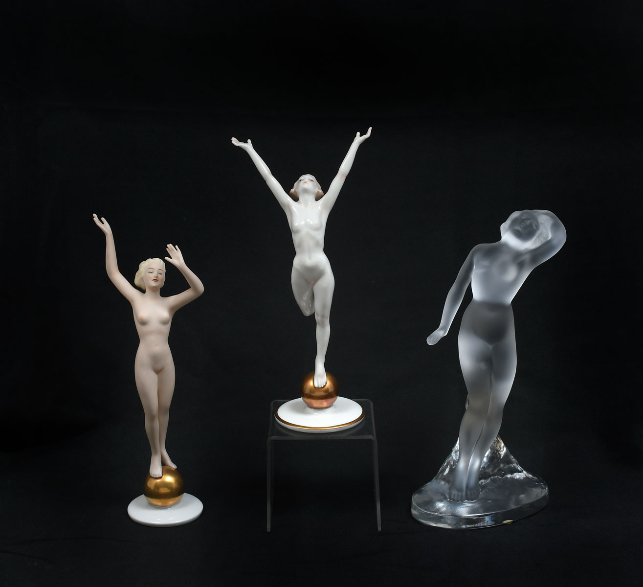 3 PC. FEMALE NUDE STATUES TO INCLUDE