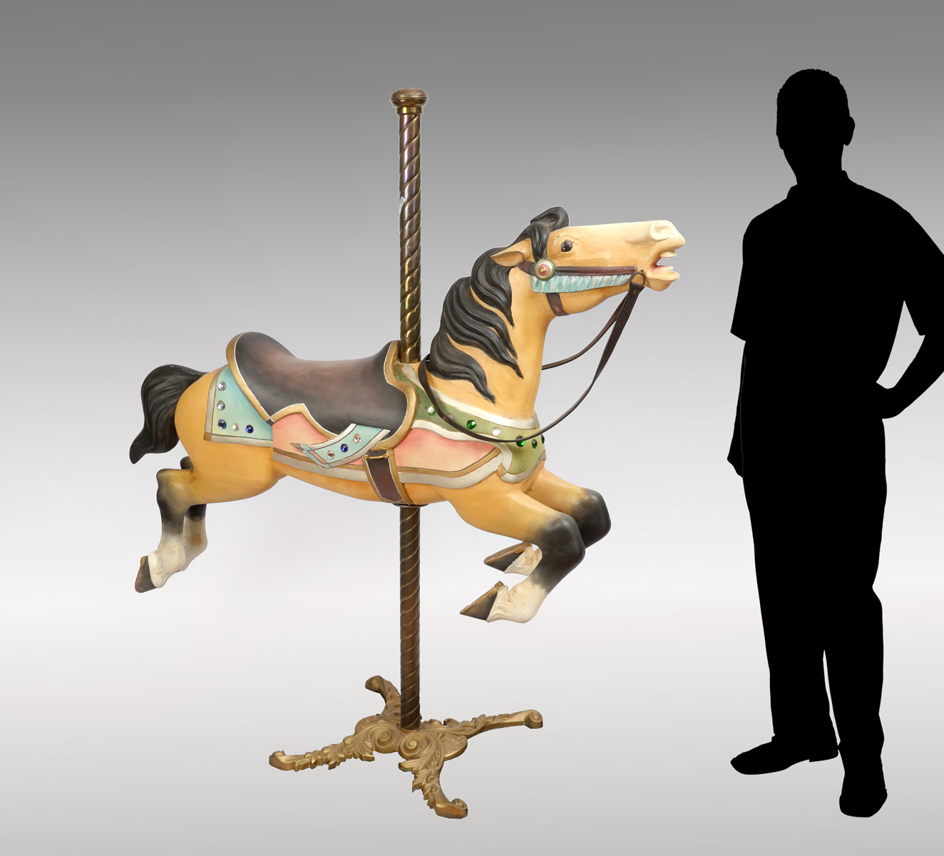 ALLAN HERSCHELL CAROUSEL HORSE ON STAND: