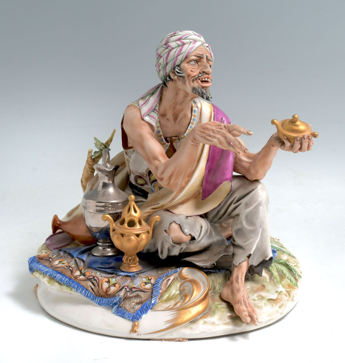 CAPODIMONTE PORCELAIN PERSIAN SCULPTURE  36cb41