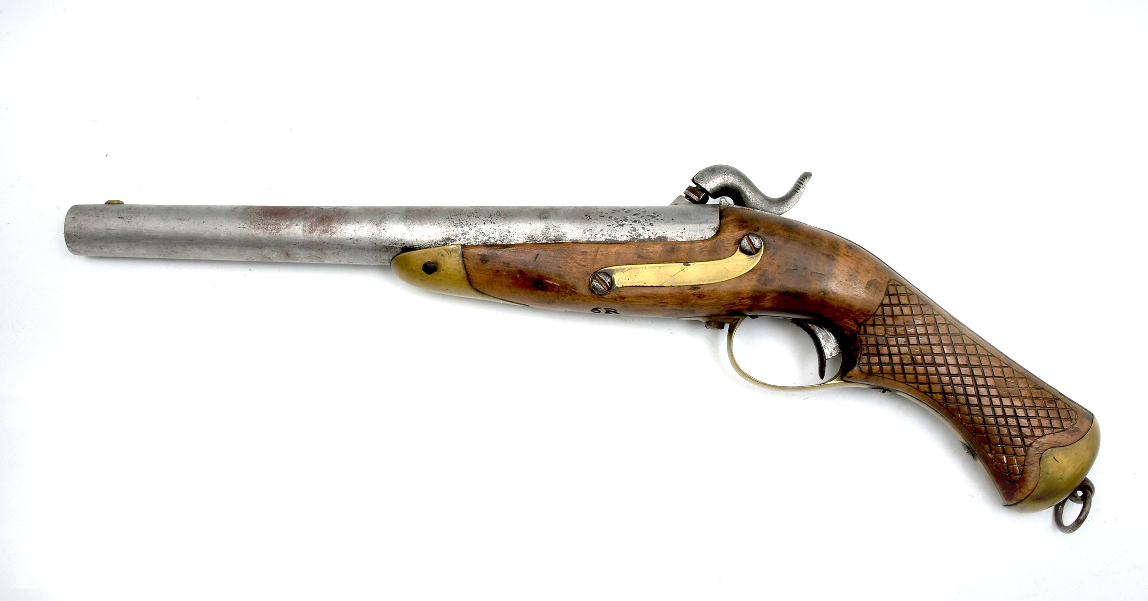 19TH CENTURY CAP AND BALL PISTOL: