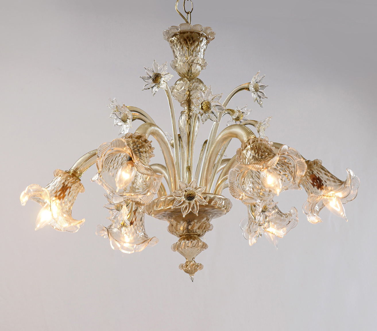 VENETIAN ART GLASS CHANDELIER: