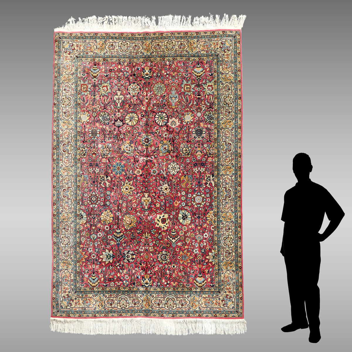 PERSIAN HAND KNOTTED WOOL RUG,