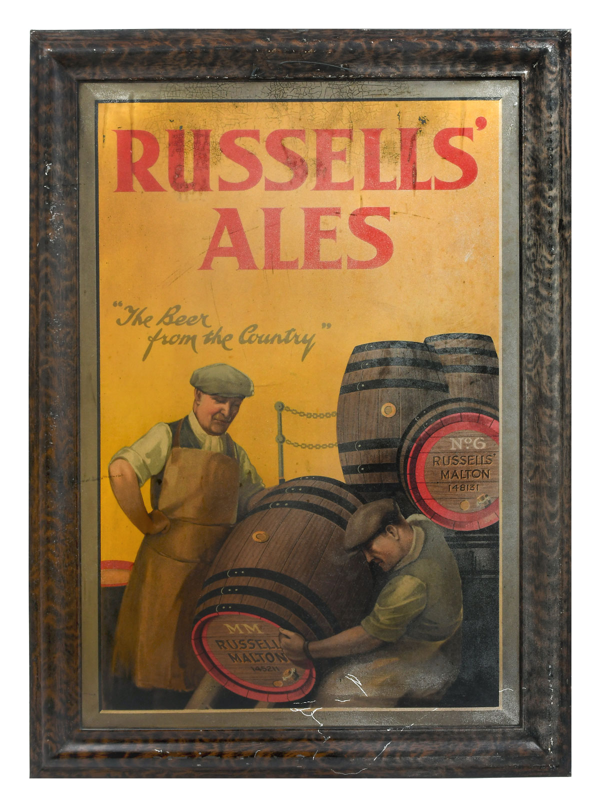 RUSSELLS ALES TIN ADERTISING SIGN  36cbc7