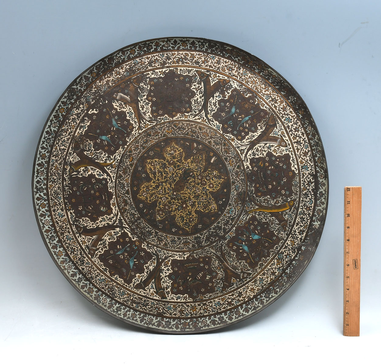 ENAMELED METAL MIDDLE EASTERN CHARGER  36cbde