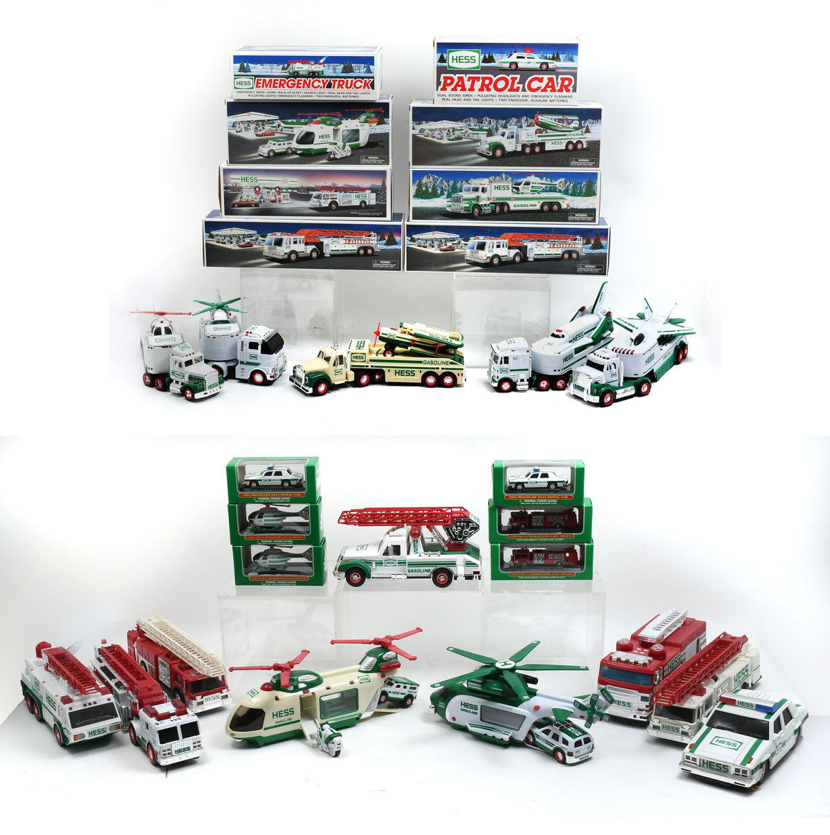 LARGE 32 PC. HESS TOY TRUCK COLLECTION: