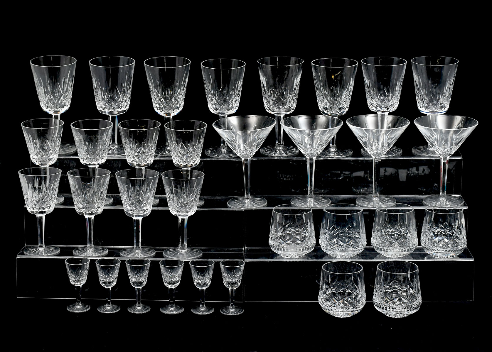 32 PIECE WATERFORD LISMORE CRYSTAL 36cbef