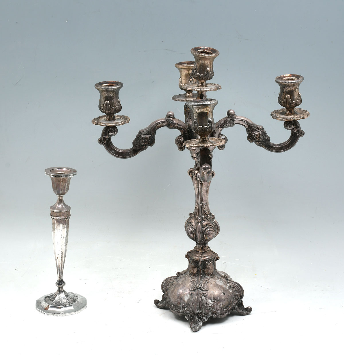 2 PC. STERLING SILVER CANDELABRA