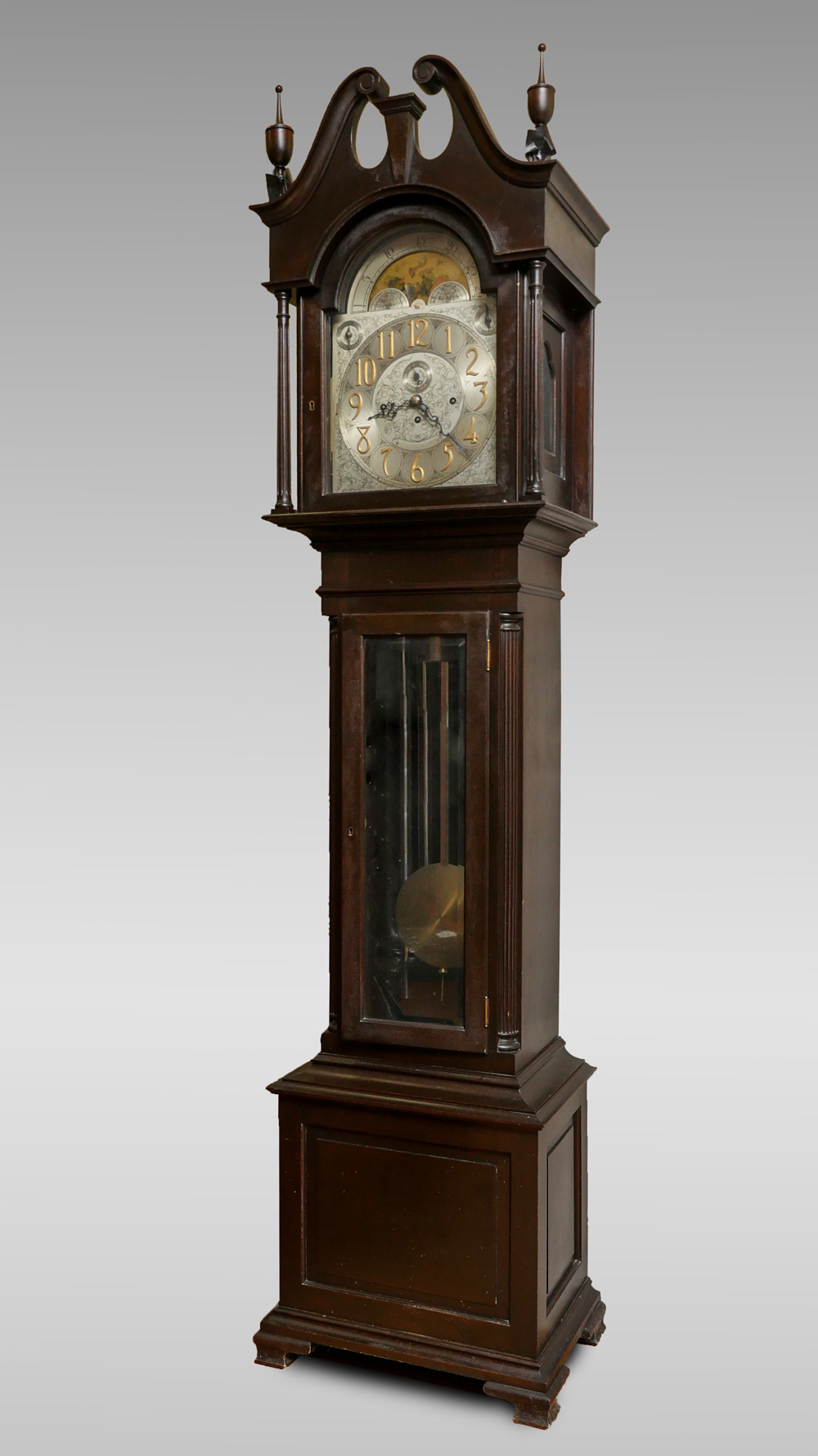 HERSCHEDES 6 TUBE GRANDFATHER CLOCK: