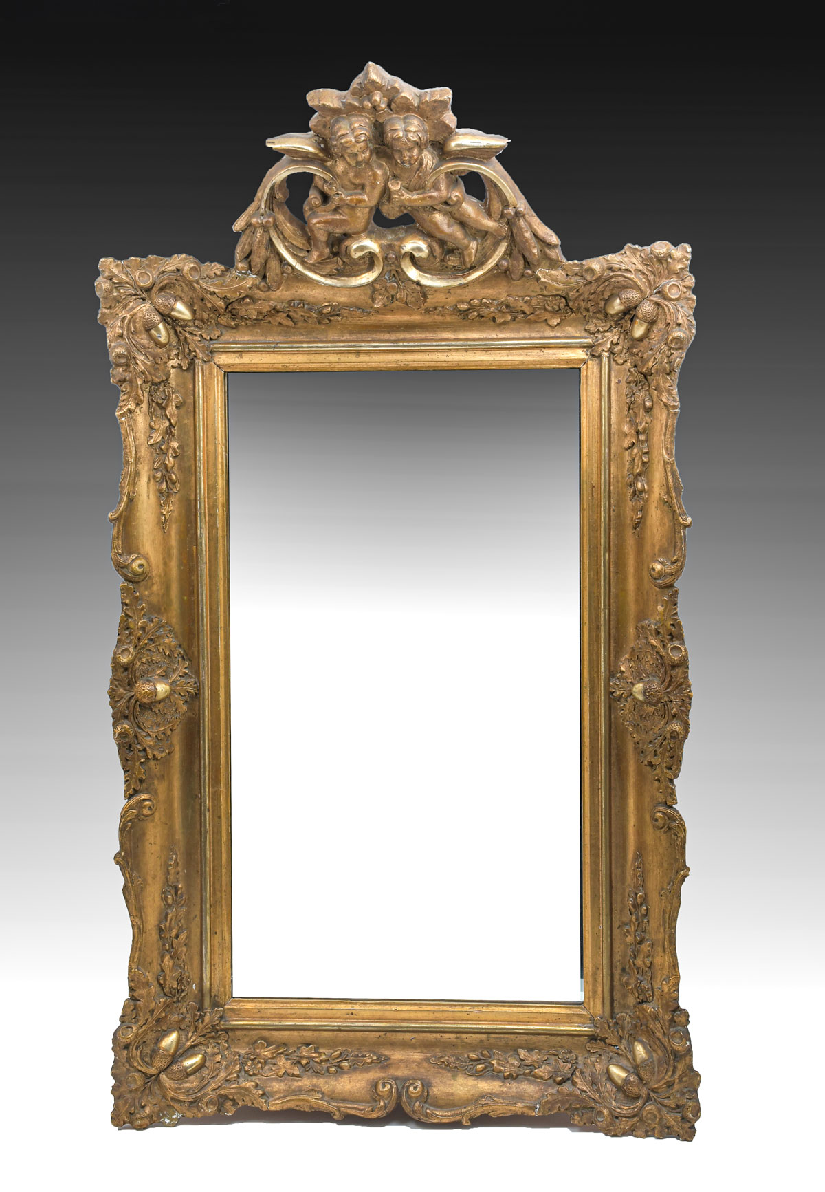 19TH CENTURY GILDED GESSO MIRROR  36cc58