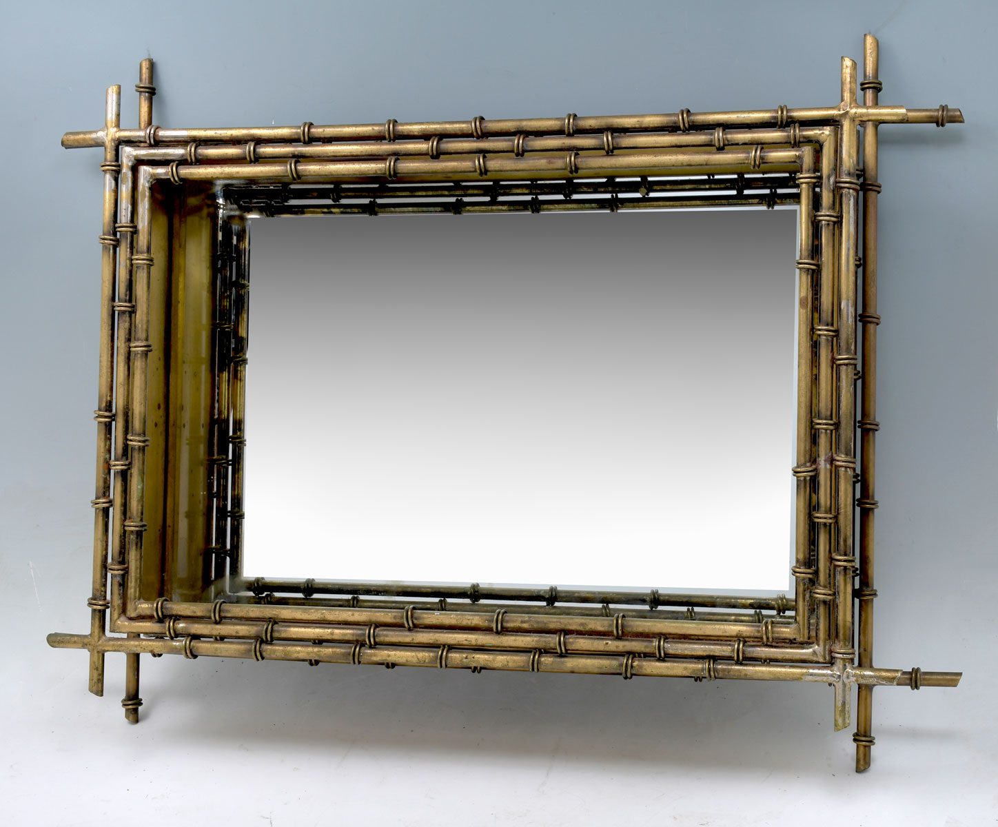 CURTIS JERE BAMBOO MOTIF MIRROR: