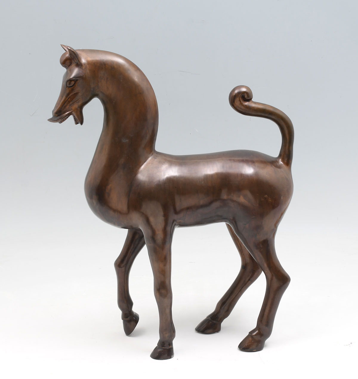 STYLIZED DECO HORSE BRONZE SCULPTURE  36cc8a