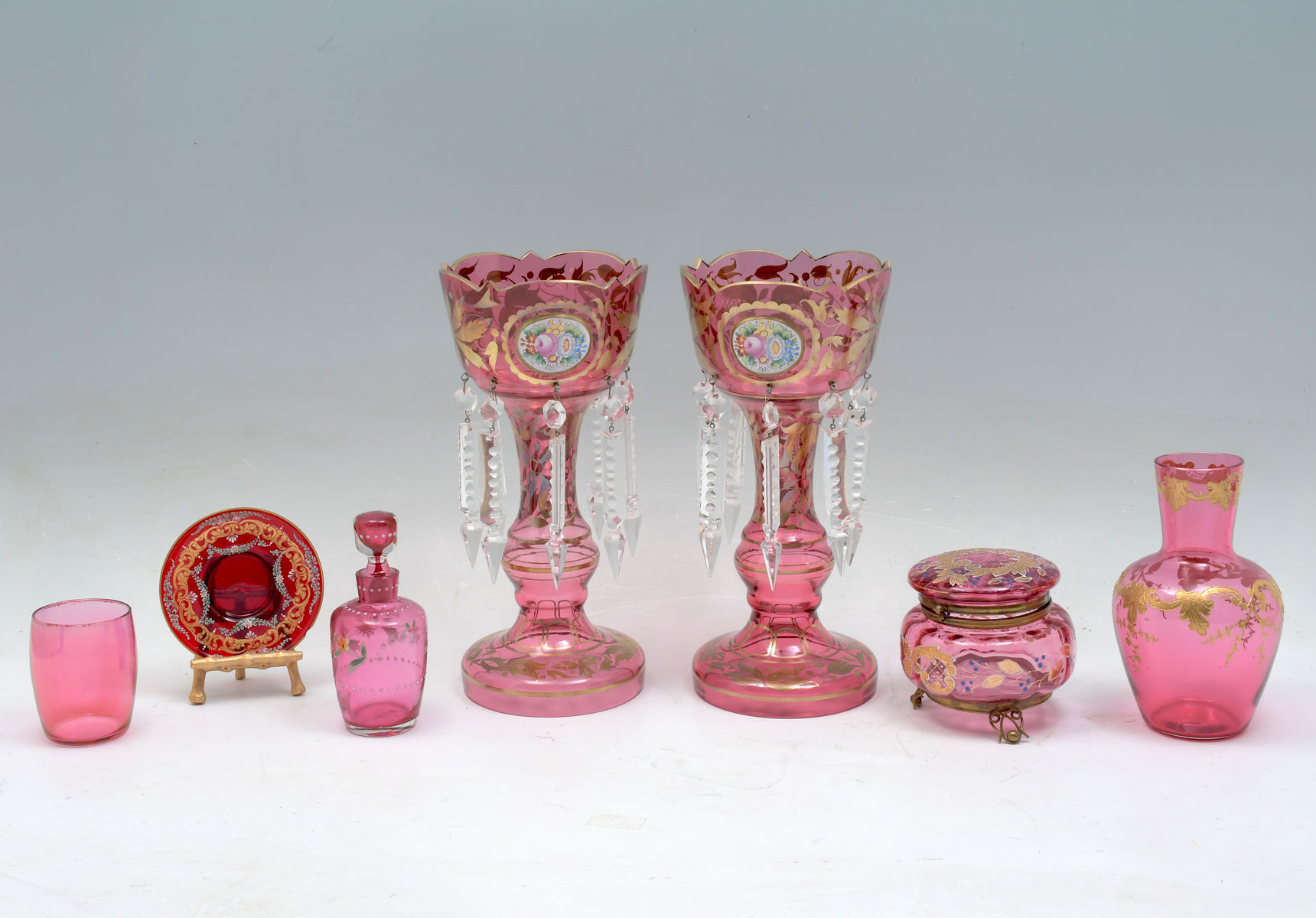 CRANBERRY GLASS COLLECTION: Comprising,