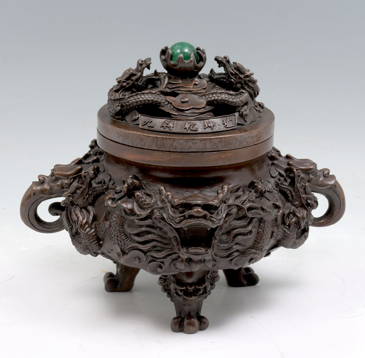 JAPANESE BRONZE LIDDED CENSOR  36cca2