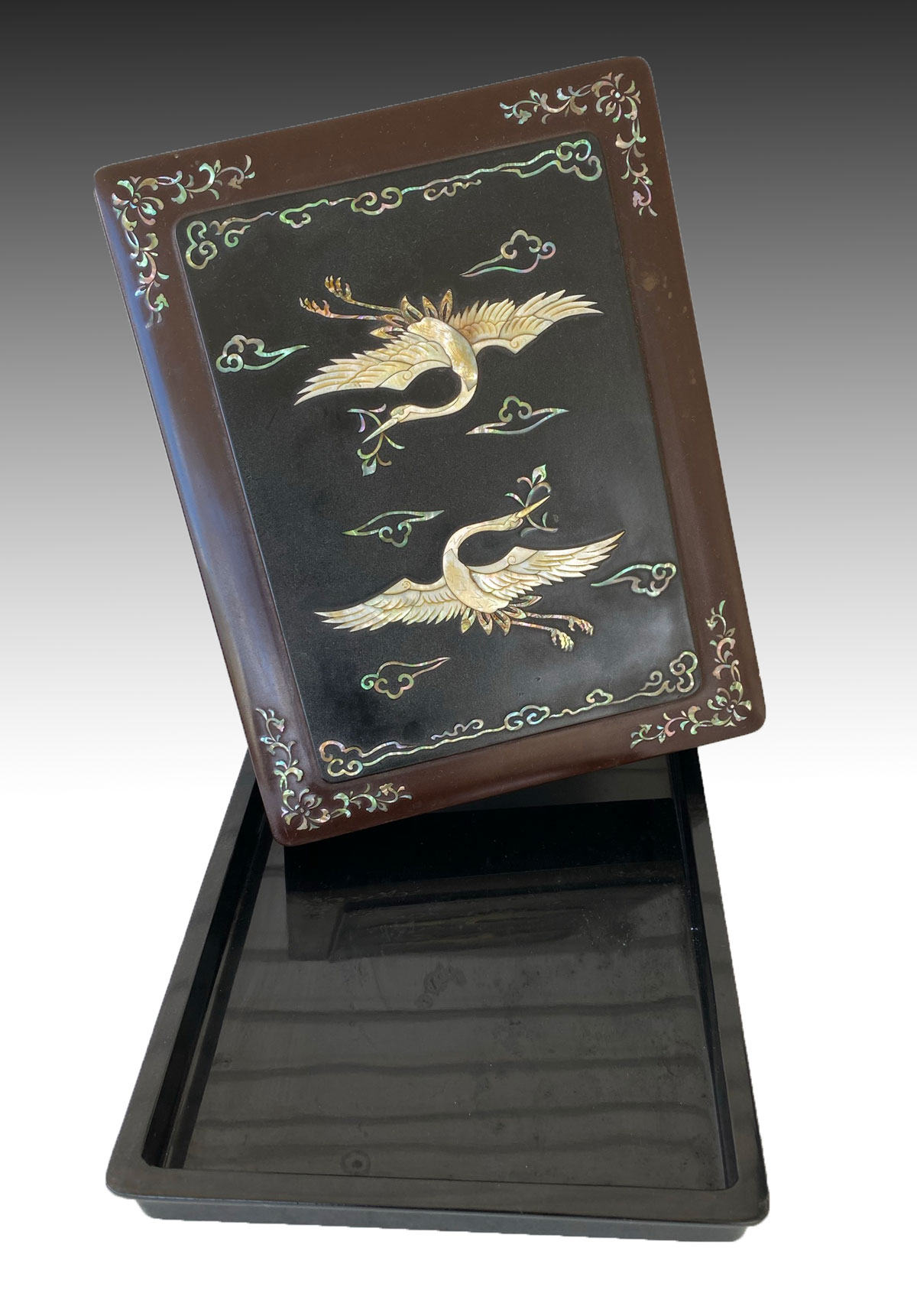 JAPANESE LACQUERED & INLAID DOCUMENT