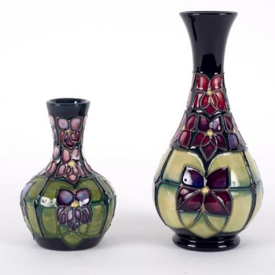 Moorcroft Pottery two Violet pattern 36cd3b