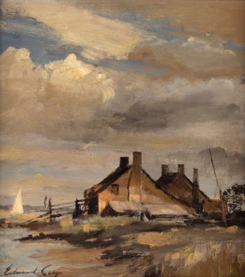 After Edward Seago/Suffolk Cottages/bears