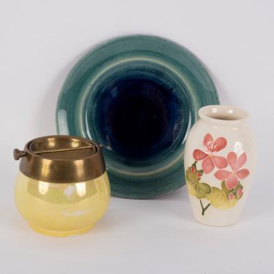 Moorcroft Pottery, three pieces: a vase