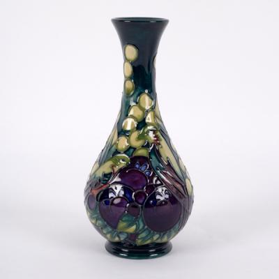 Moorcroft Pottery, a Finches vase, of