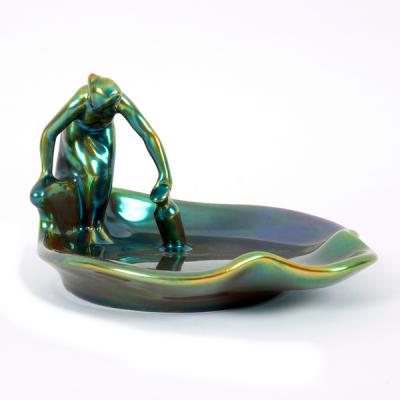 Zsolnay, an Art Nouveau dish, late 19th