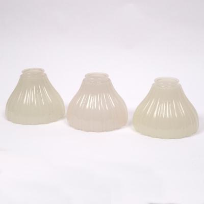 A set of three Jefferson moonstone shades,