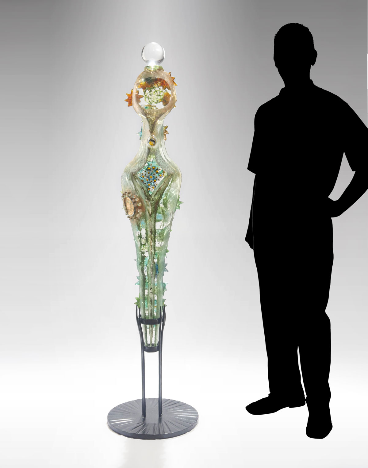 LARGE SUSAN GOTT GLASS SCULPTURE: