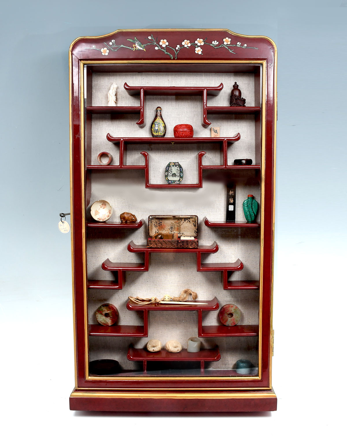 CHINESE DISPLAY CABINET AND CONTENTS  36d090