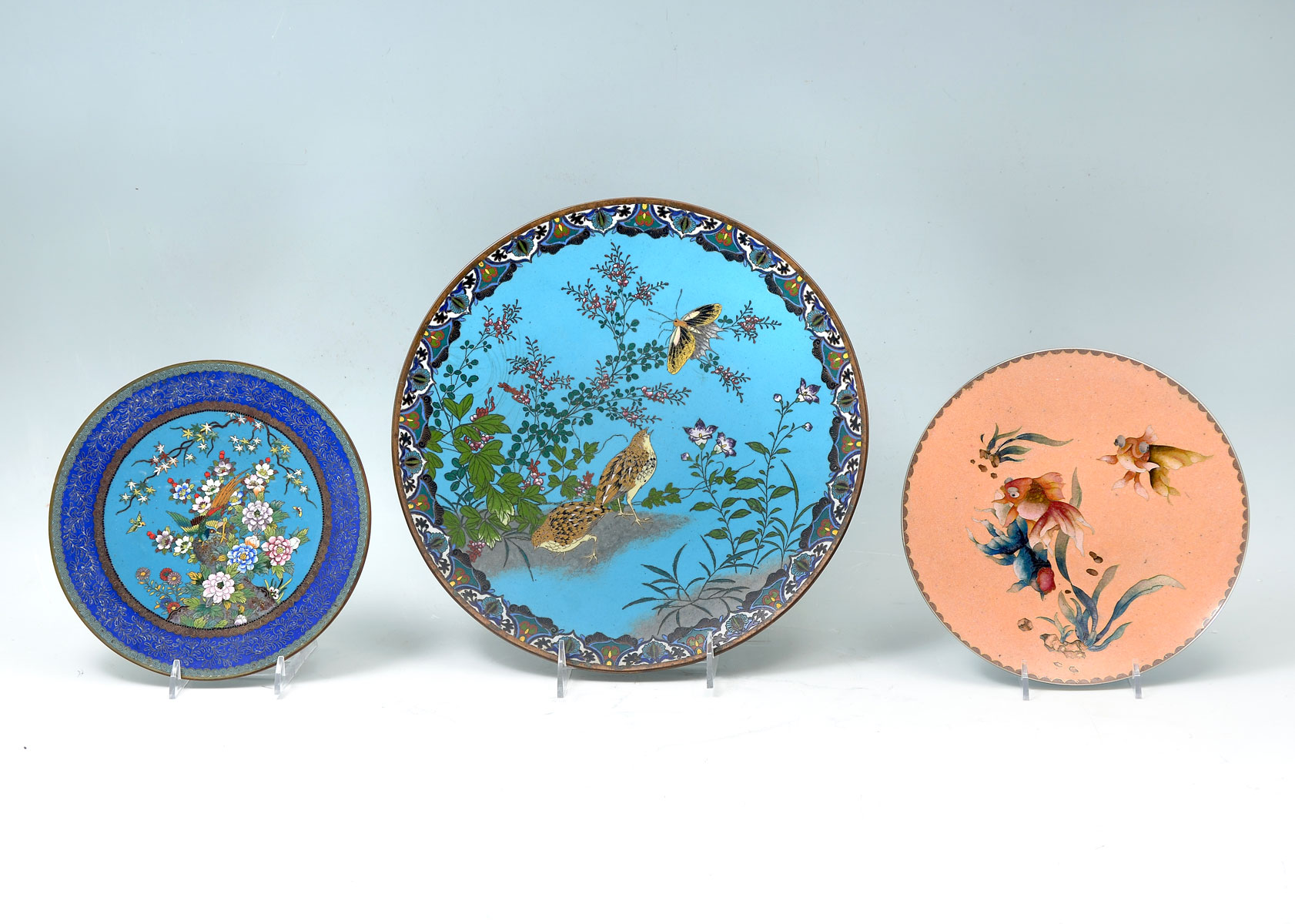 3 JAPANESE MEIJI PERIOD CLOISONNE