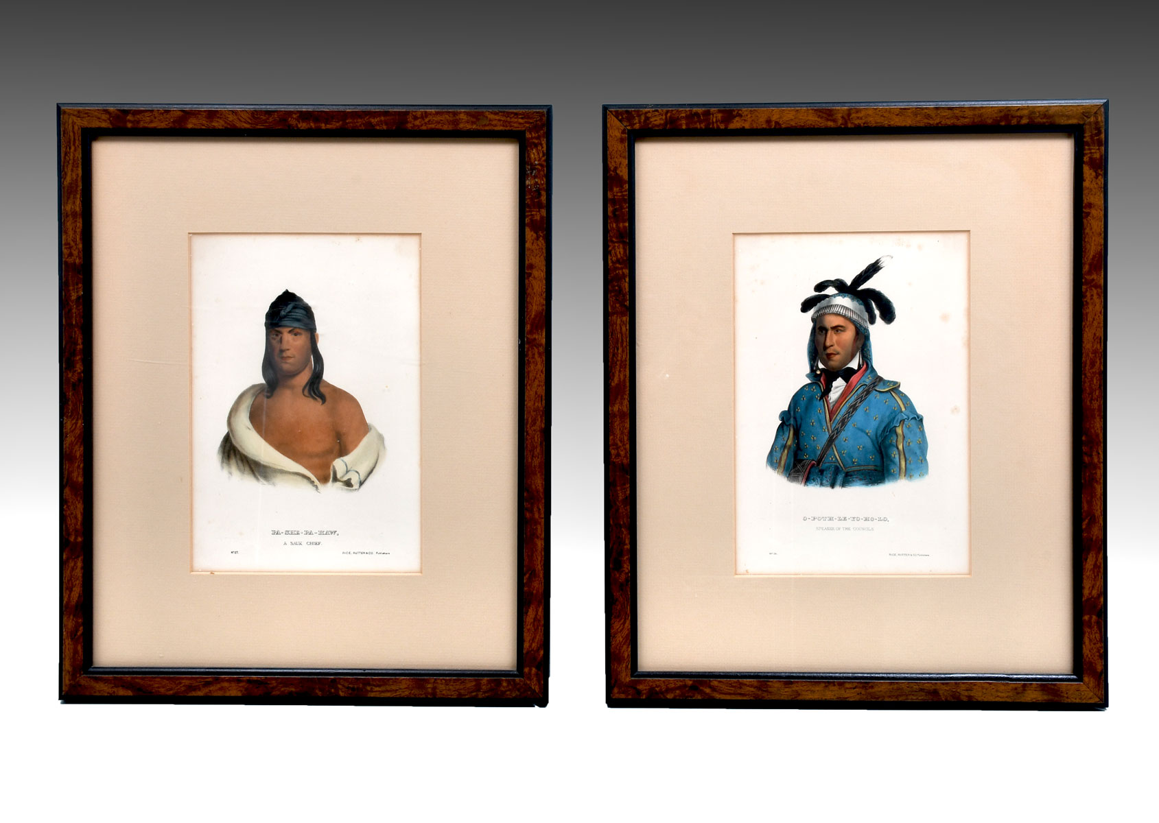 2 NATIVE AMERICAN INDIAN LITHOGRAPHS: