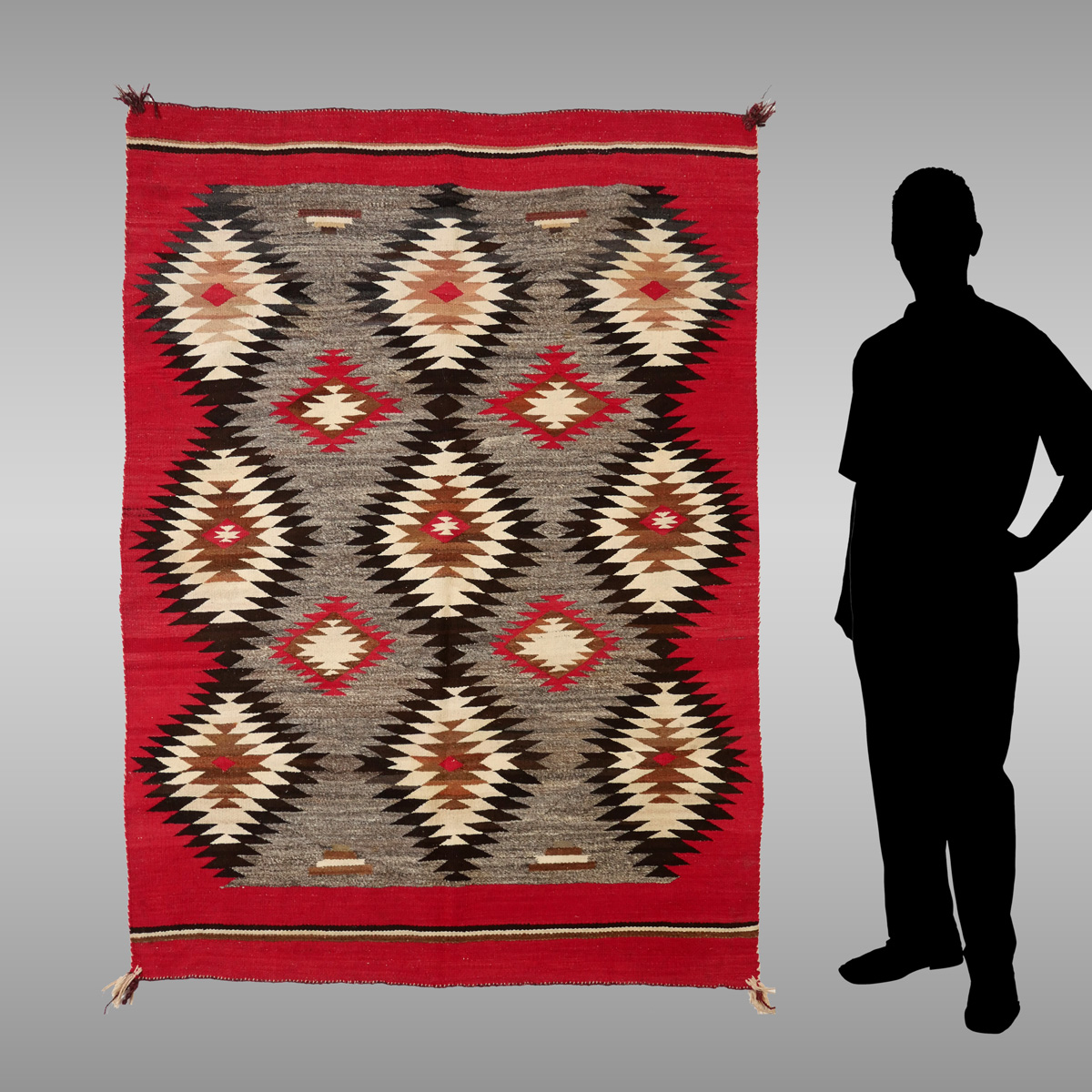 AMERICAN INDIAN NAVAJO GANADO RUG: