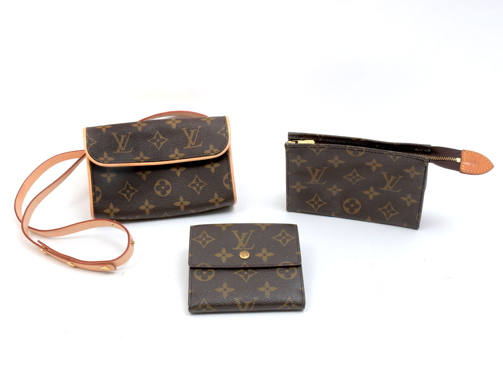 3 PC LOUIS VUITTON MONOGRAM CANVAS