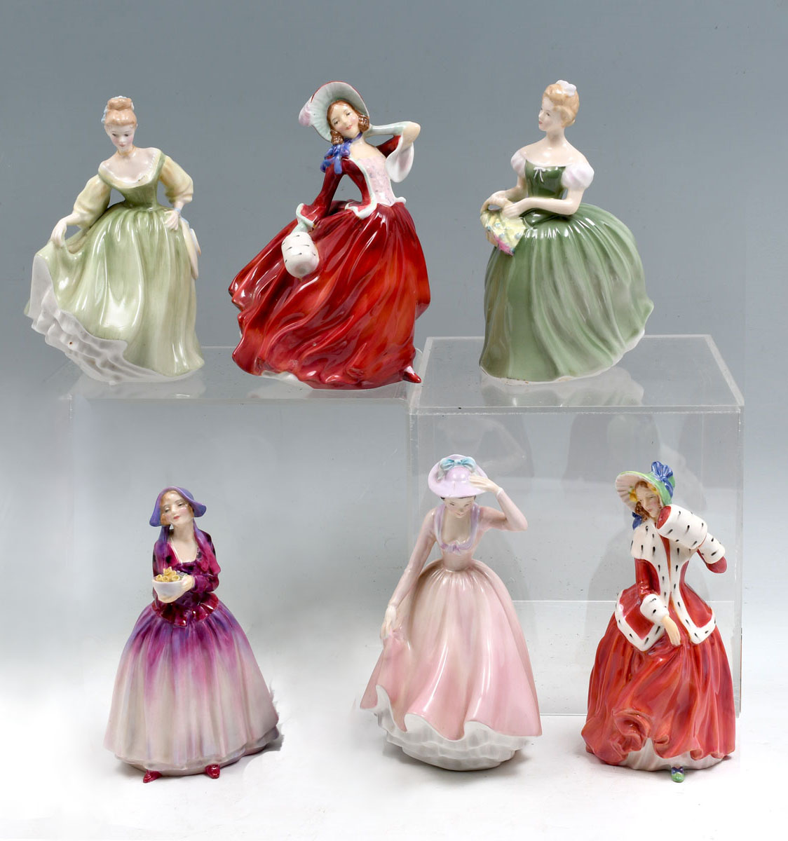 6 ROYAL DOULTON PORCELAIN LADIES  36d11f