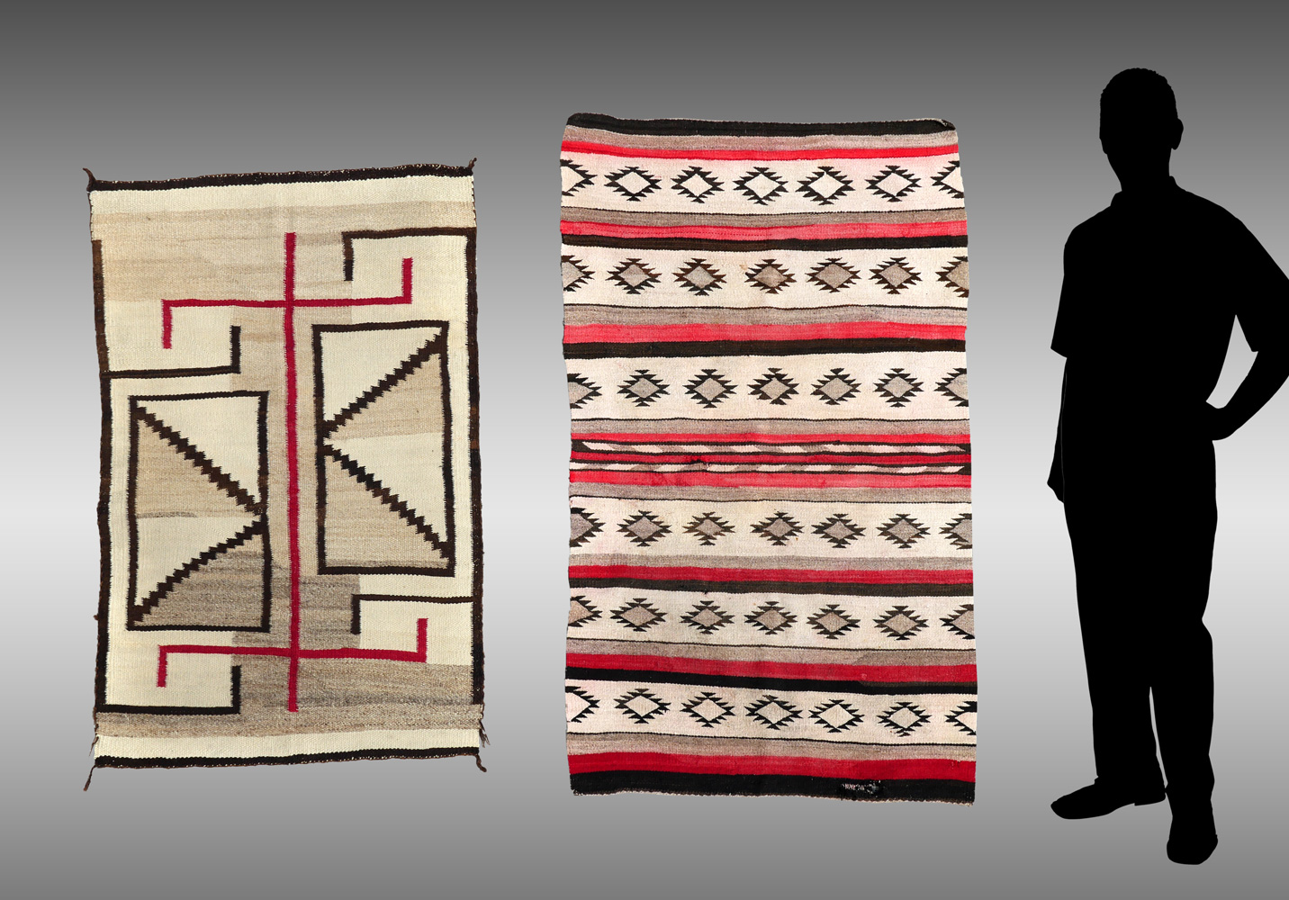 2 AMERICAN INDIAN WOVEN BLANKETS: