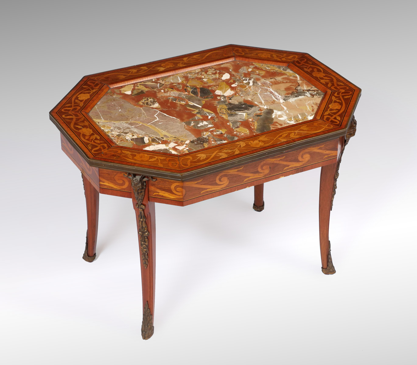 INLAID MARBLE TOP TABLE Recessed 36d1bd