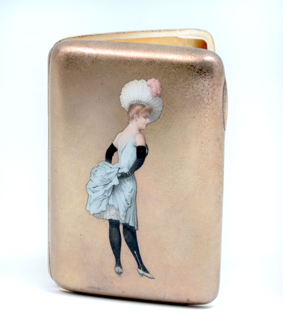 SILVER GILT ENAMEL CIGARETTE CASE  36d1b6