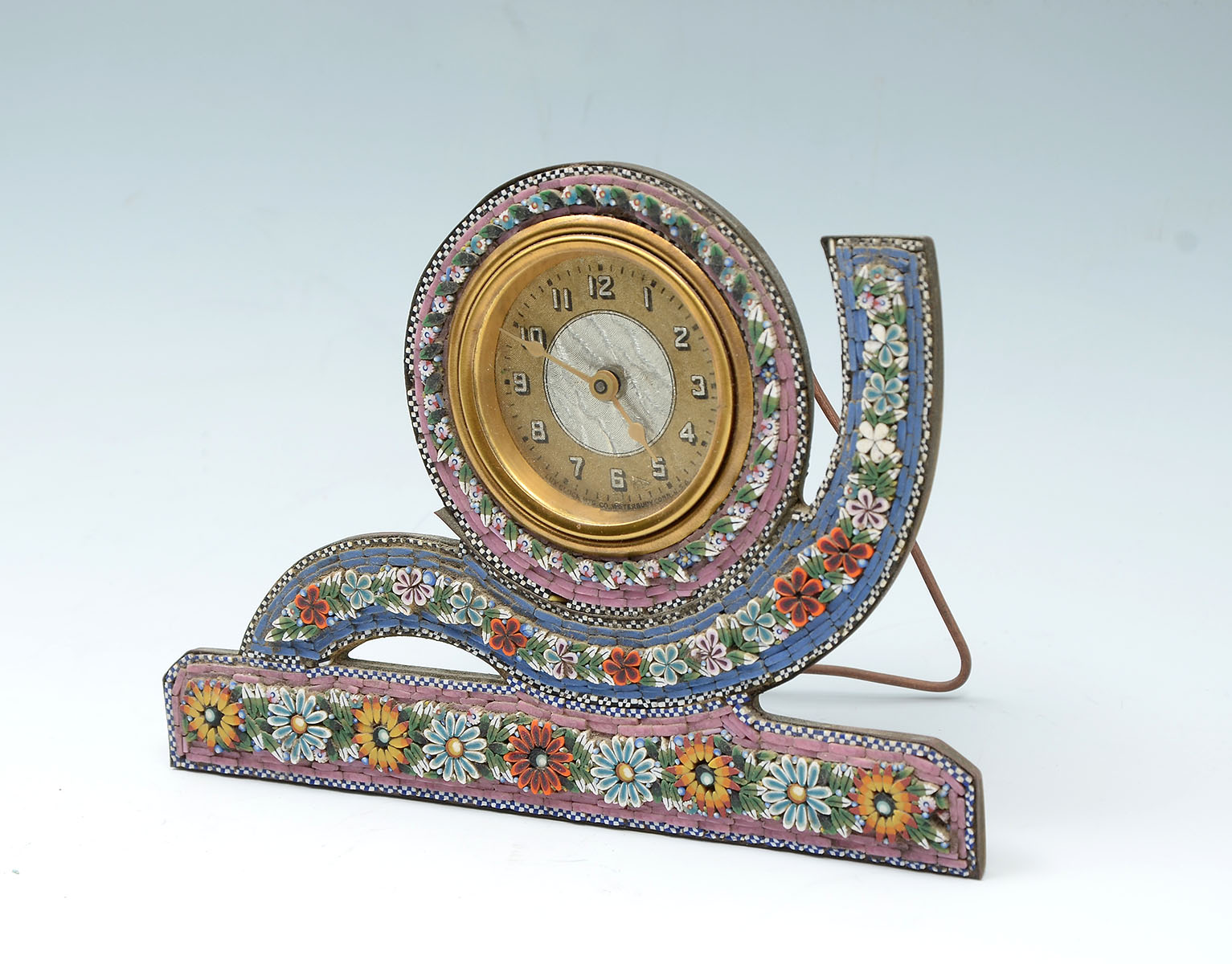 ITALIAN MICRO MOSAIC CLOCK Italian 36d23b