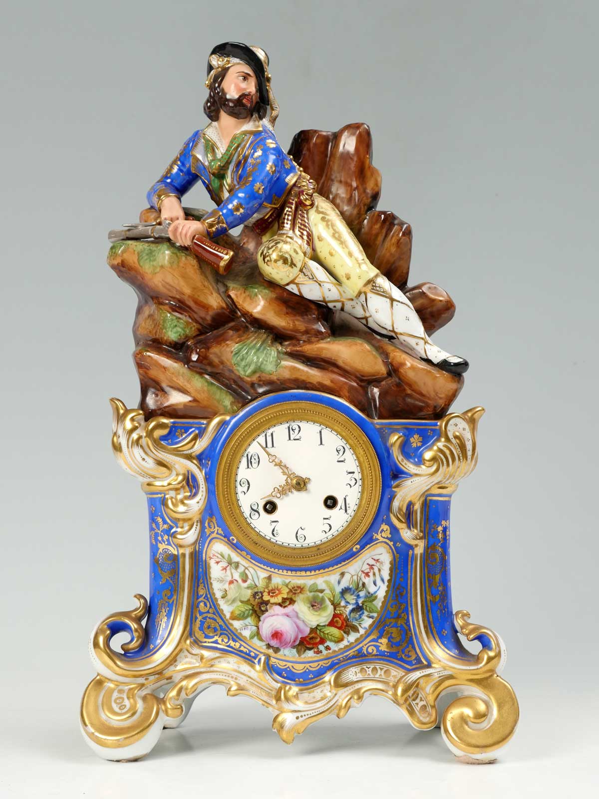 TWO-PART OLD PARIS PORCELAIN FIGURAL