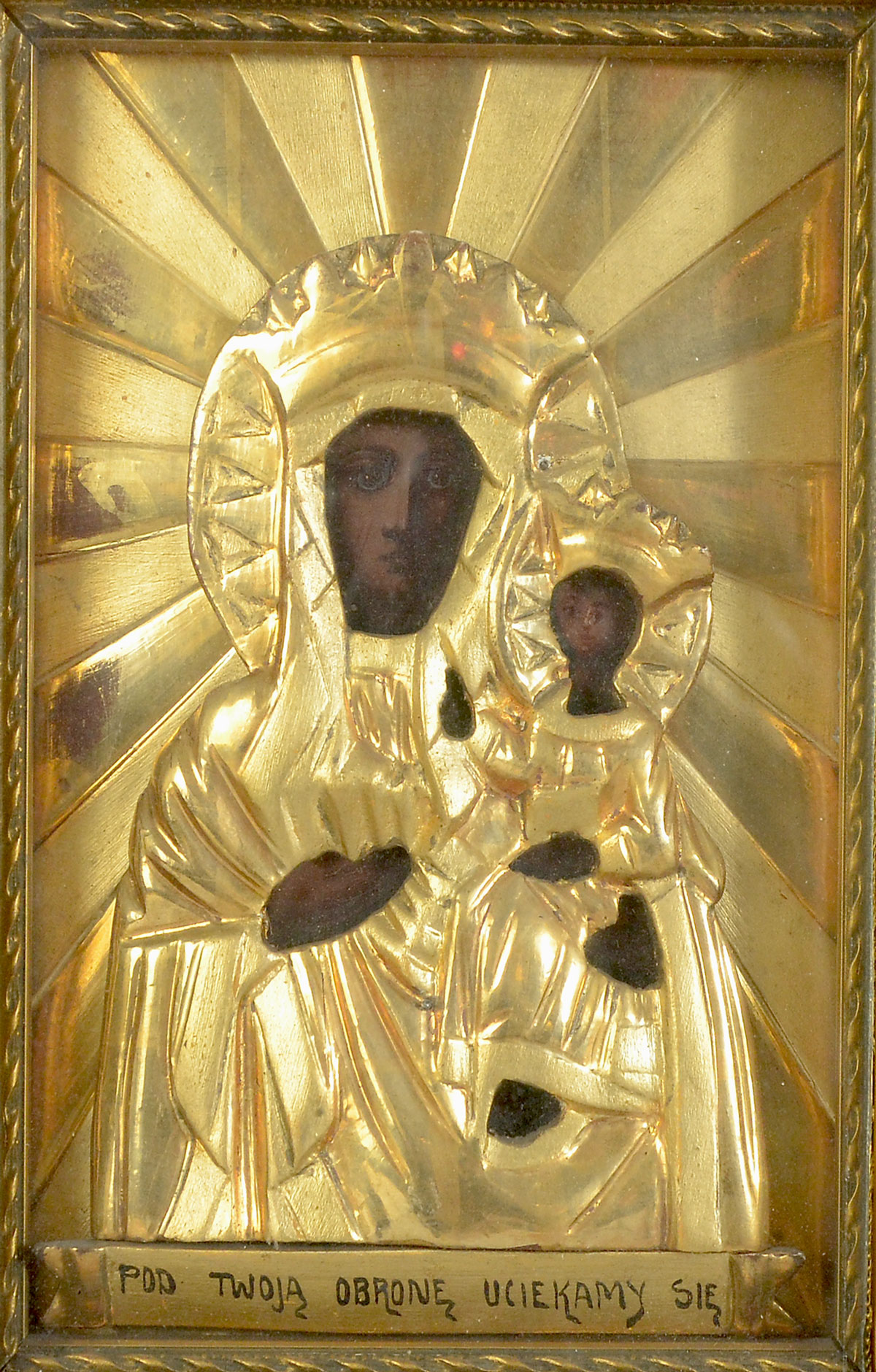 ICON MADONNA AND CHILD: Sight size